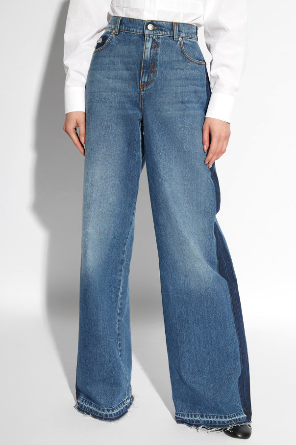 Alexander Mcqueen WideLeg Denim Pants