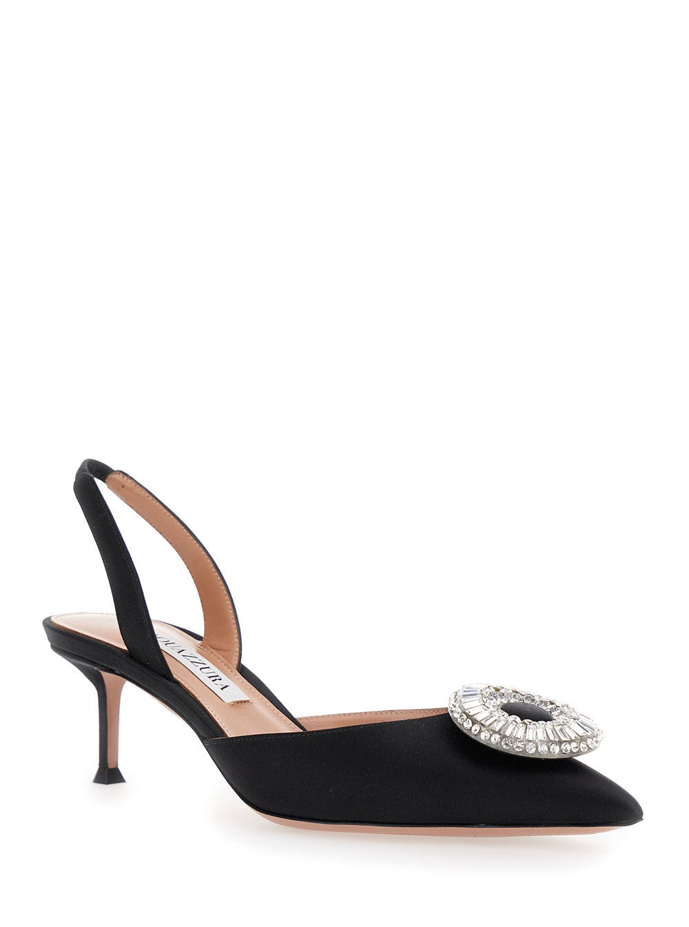AQUAZZURA CRYSTAL HOOP SLING - BEYMEN
