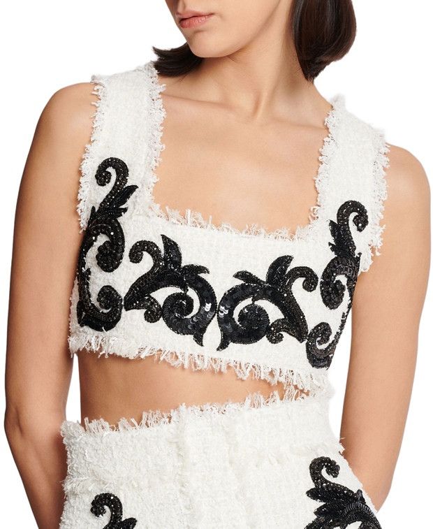 BALMAIN TWEED BRA TOP - BEYMEN