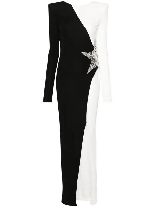 BALMAIN JERSEY LONG DRESS - BEYMEN