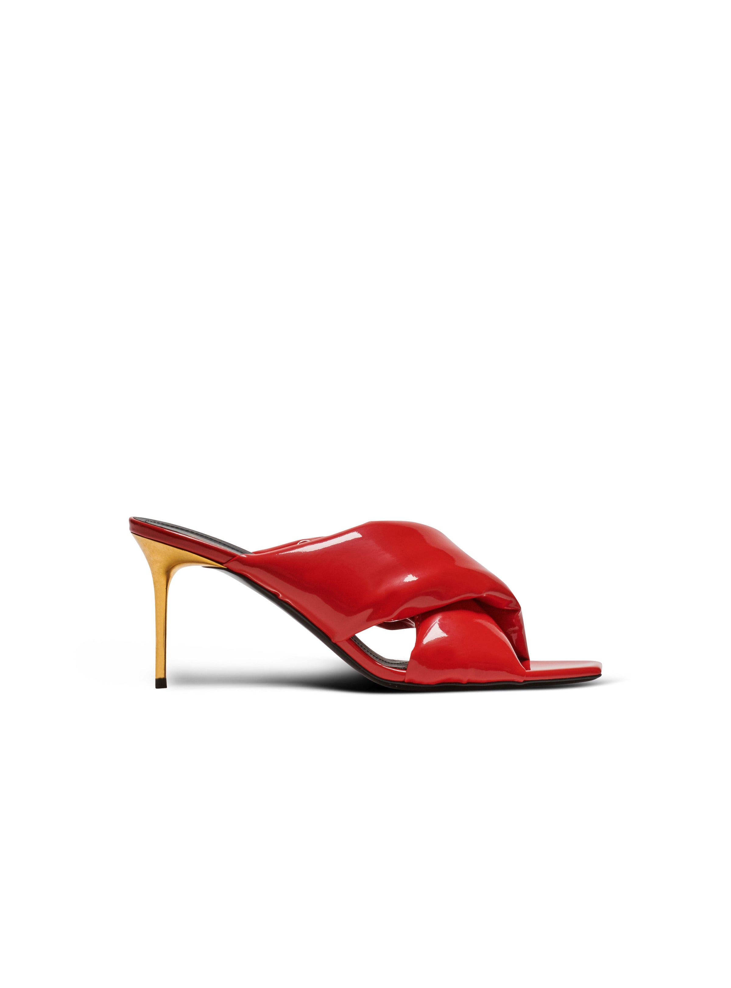 BALMAIN MULE UMA-PATENT LEATHER - BEYMEN
