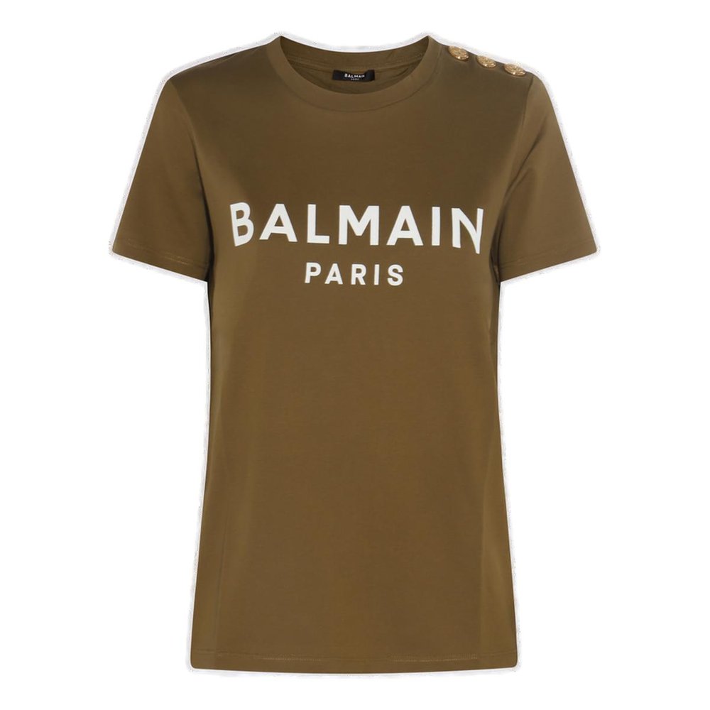 BALMAIN 3 BTN LOGO SS T-SHIRT - BEYMEN