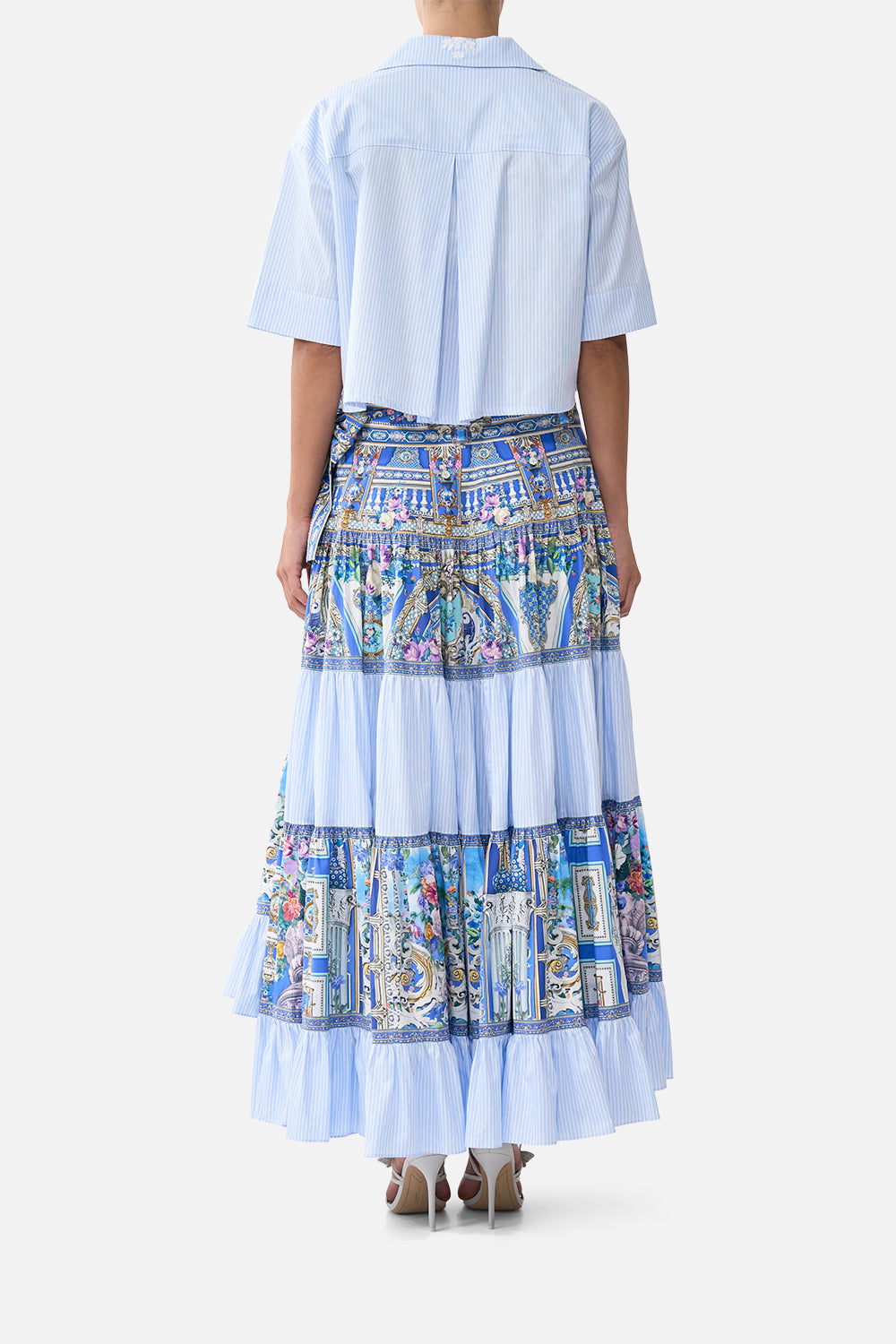 CAMILLA SKIRT WITH GATHERED PANELS - BEYMEN