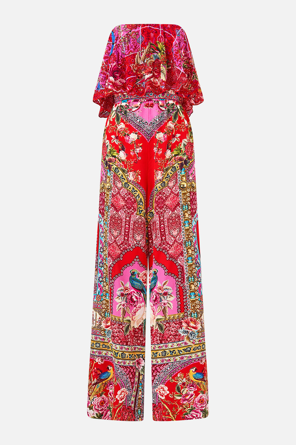 CAMILLA STRAPLESS JUMPSUIT WITH FRILL - BEYMEN