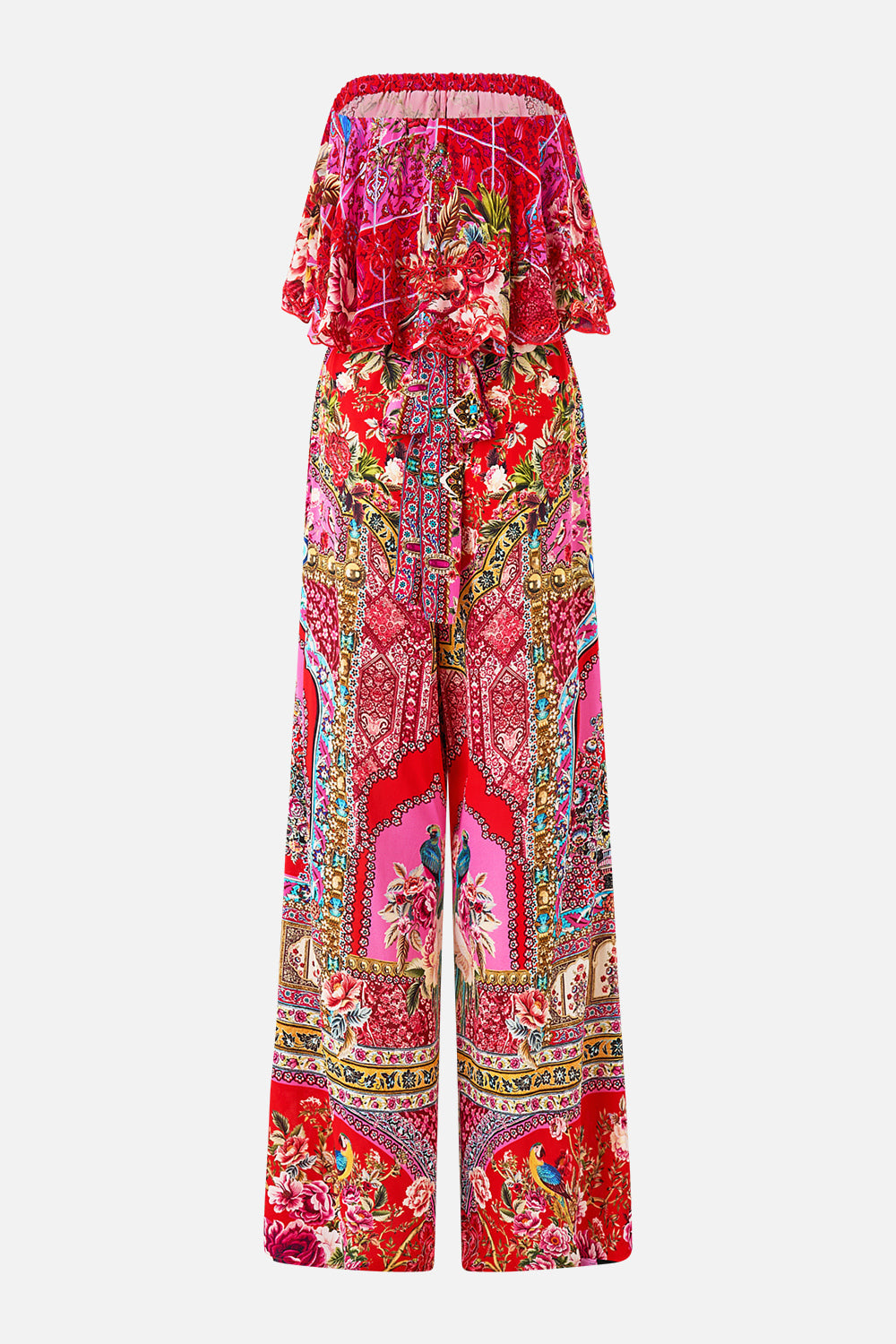 CAMILLA STRAPLESS JUMPSUIT WITH FRILL - BEYMEN