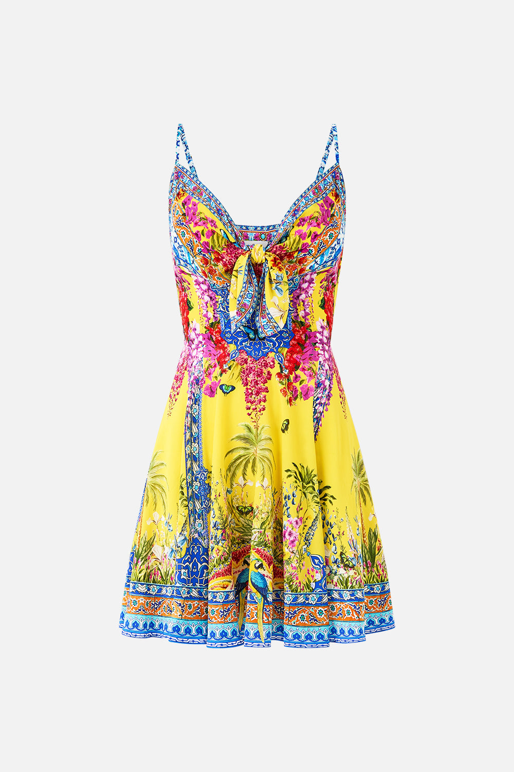 CAMILLA SHORT DRESS WITH TIE - BEYMEN