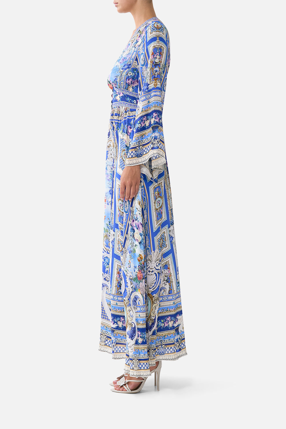 CAMILLA DRESS WITH SHIRRING DETAIL - BEYMEN