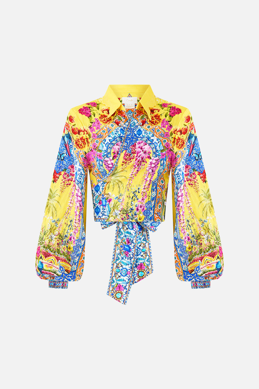 CAMILLA CROPPED WRAP SHIRT - BEYMEN