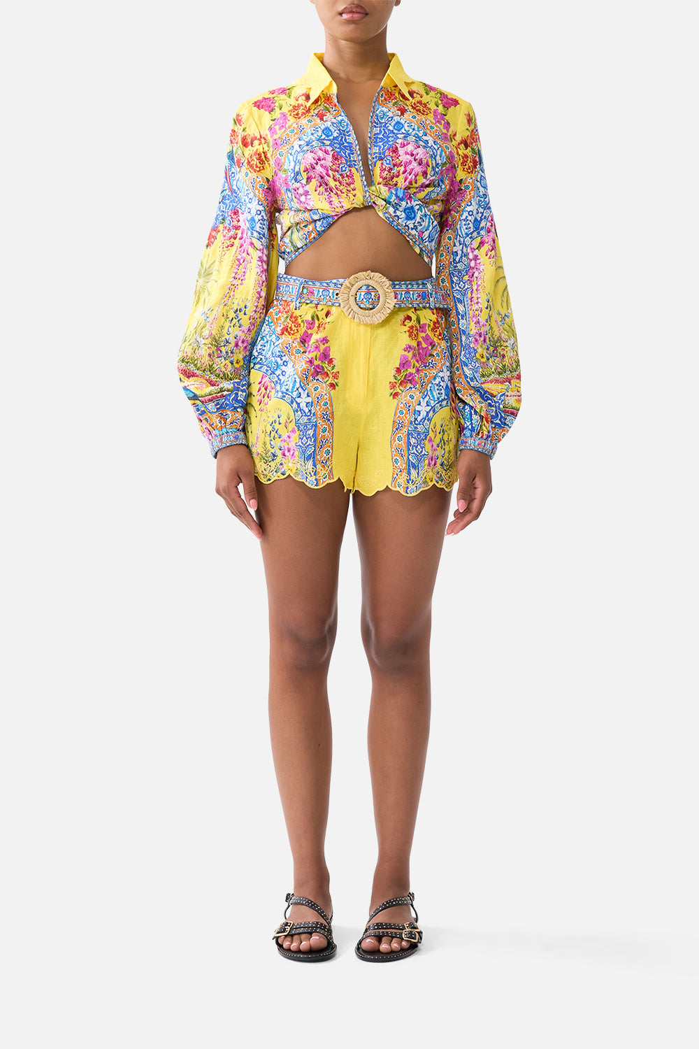 CAMILLA CROPPED WRAP SHIRT - BEYMEN