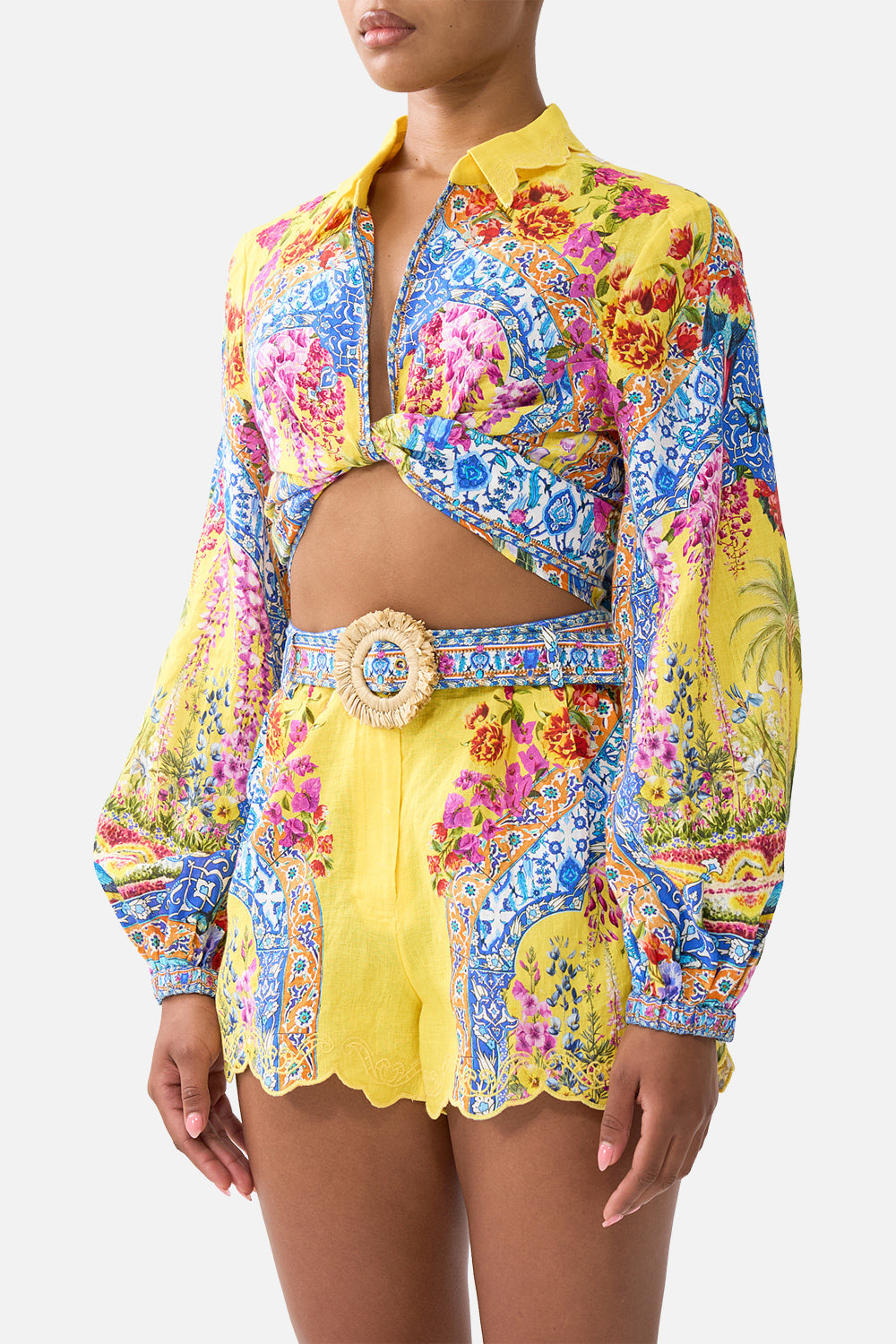 CAMILLA CROPPED WRAP SHIRT - BEYMEN
