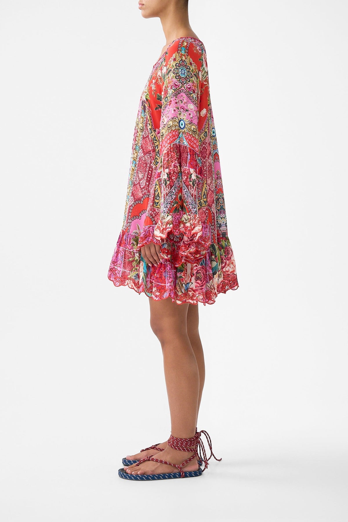 CAMILLA A-LINE FRILL DRESS - BEYMEN