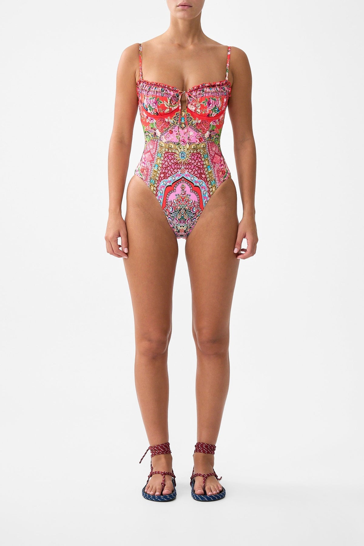 CAMILLA E ONE PIECE W TIE FRONT - BEYMEN