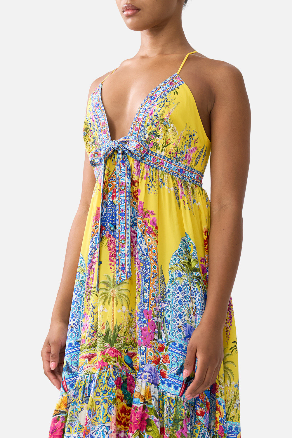 CAMILLA TIE FRONT DRESS - BEYMEN
