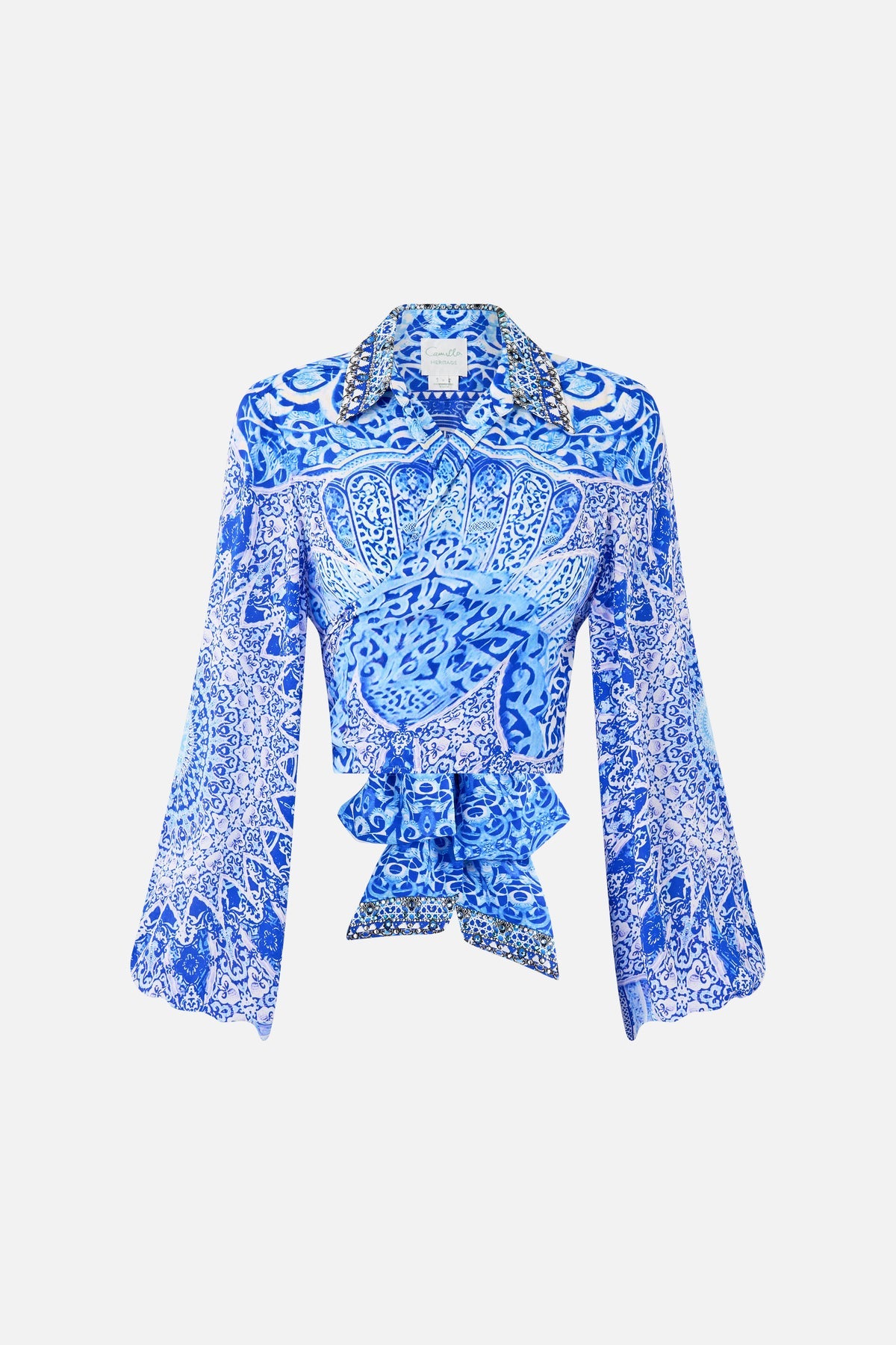 CAMILLA CROPPED WRAP SHIRT - BEYMEN