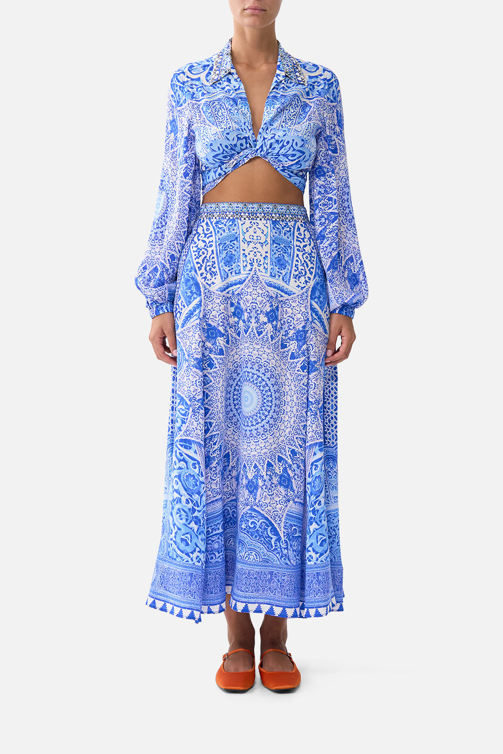 CAMILLA CROPPED WRAP SHIRT - BEYMEN