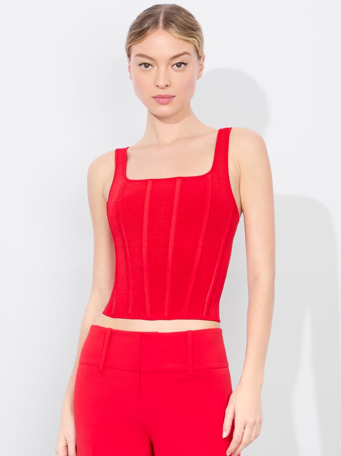 ALICE + OLIVIA SARIAH CORSET TANK - BEYMEN