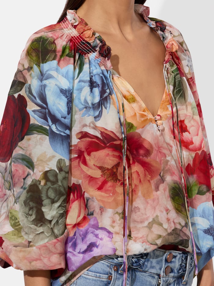 ALICE + OLIVIA NORAH PEASANT BLOUSE - BEYMEN