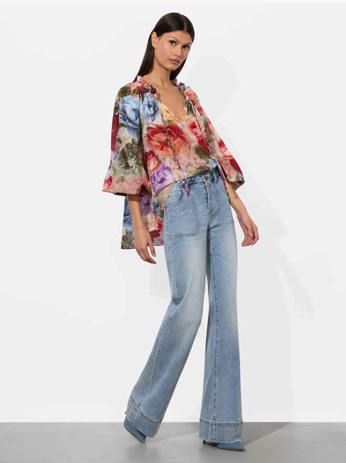 ALICE + OLIVIA NORAH PEASANT BLOUSE - BEYMEN