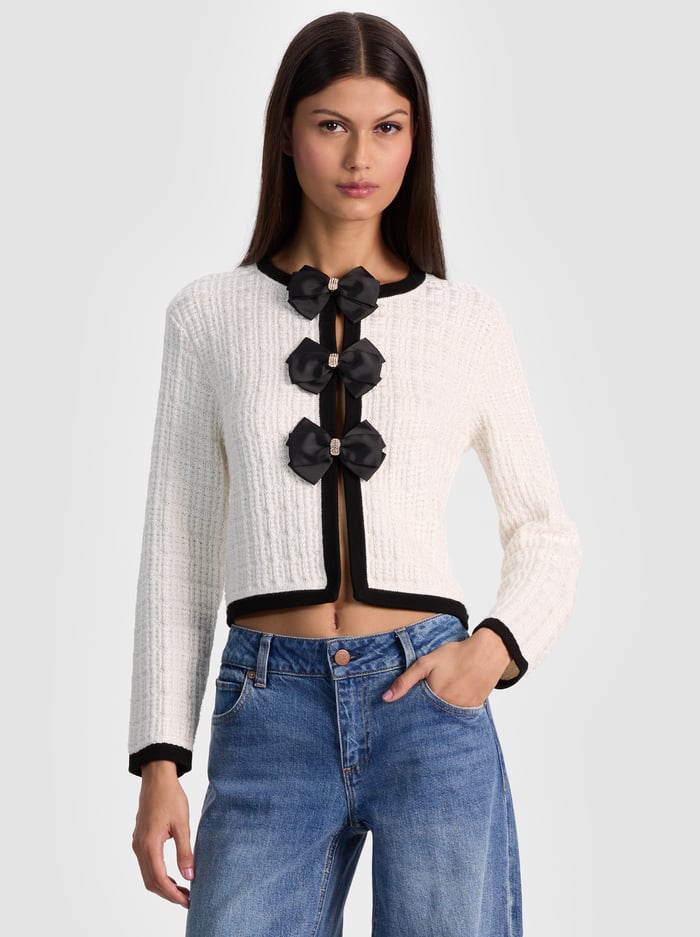 ALICE + OLIVIA BOW CARDIGAN - BEYMEN