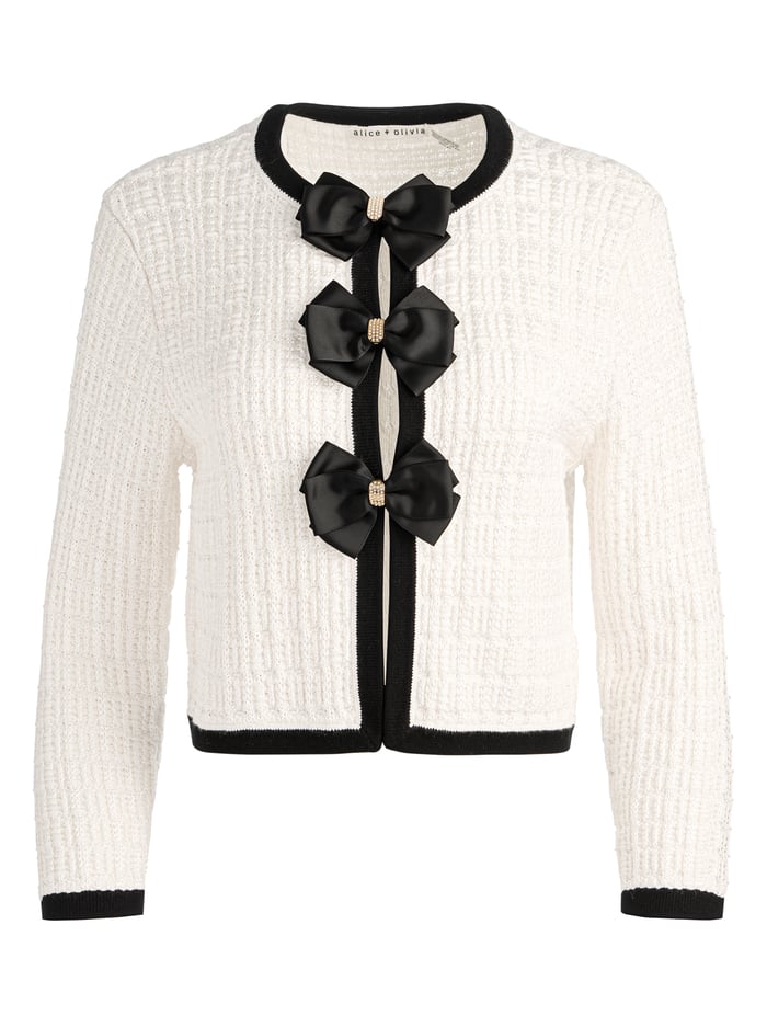 ALICE + OLIVIA BOW CARDIGAN - BEYMEN