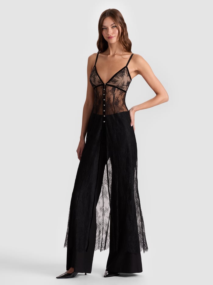 ALICE+OLIVIA LACE MAXI TOP - BEYMEN