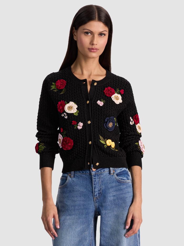 ALICE+OLIVIA FLORAL CARDIGAN - BEYMEN