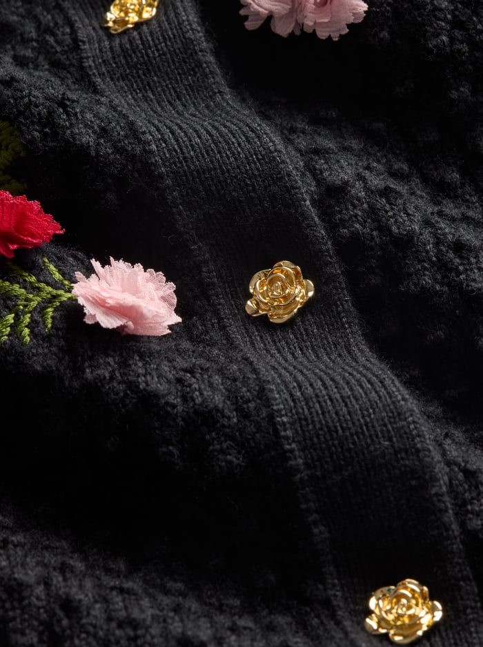 ALICE+OLIVIA FLORAL CARDIGAN - BEYMEN