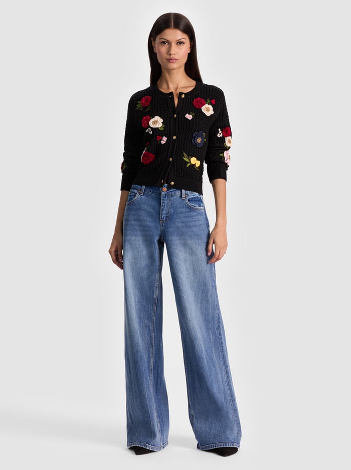 ALICE+OLIVIA FLORAL CARDIGAN - BEYMEN