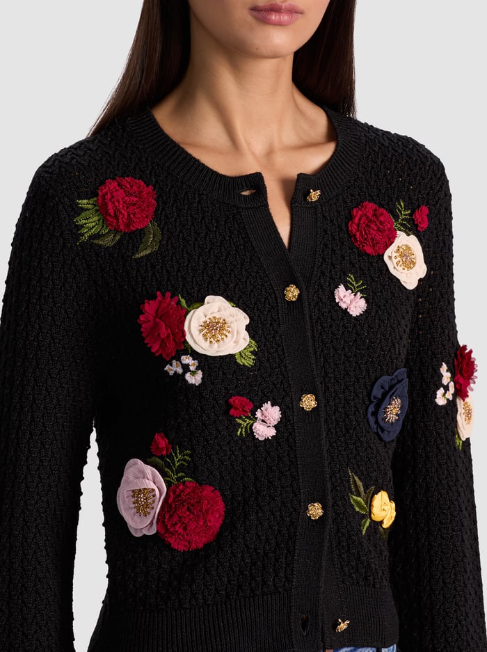 ALICE+OLIVIA FLORAL CARDIGAN - BEYMEN