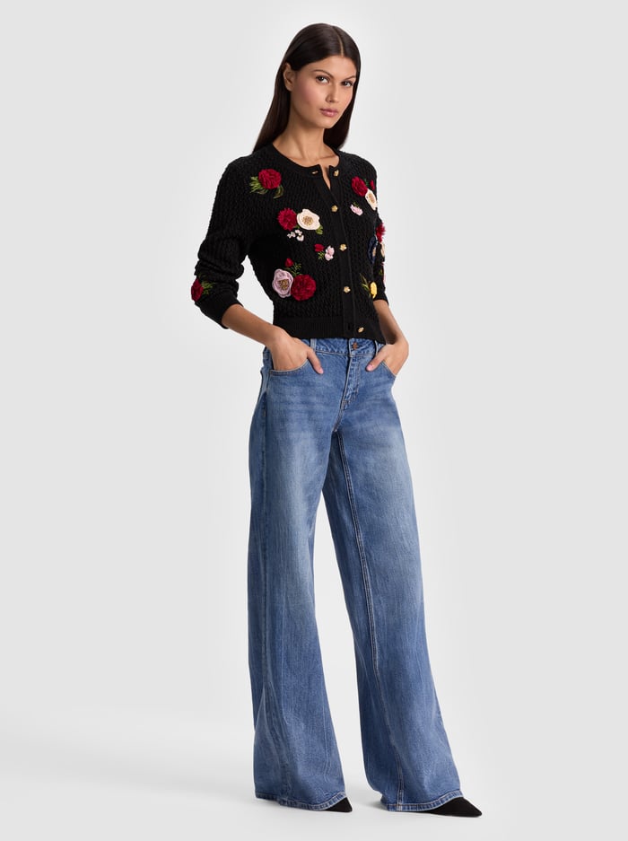 ALICE+OLIVIA FLORAL CARDIGAN - BEYMEN