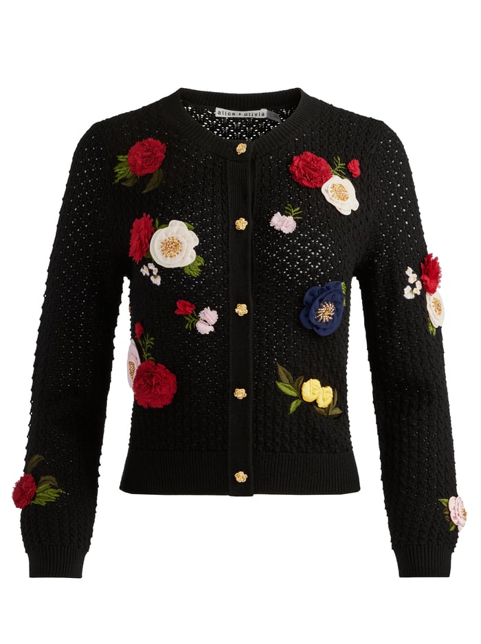 ALICE+OLIVIA FLORAL CARDIGAN - BEYMEN