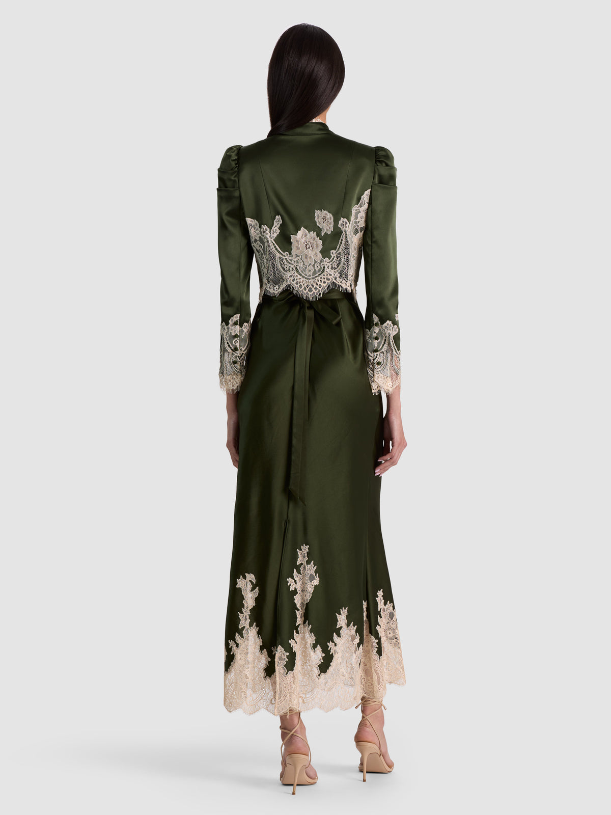 ALICE + OLIVIA LACE TRIM CROPPED JCKT - BEYMEN