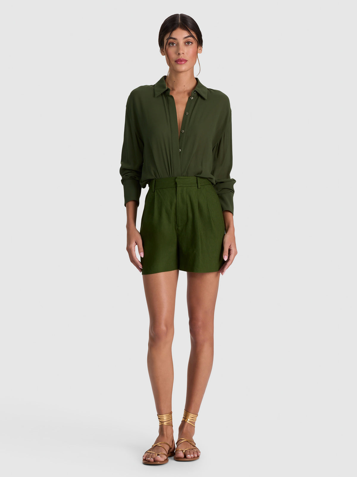 ALICE + OLIVIA LONG PLEATED SHORT - BEYMEN