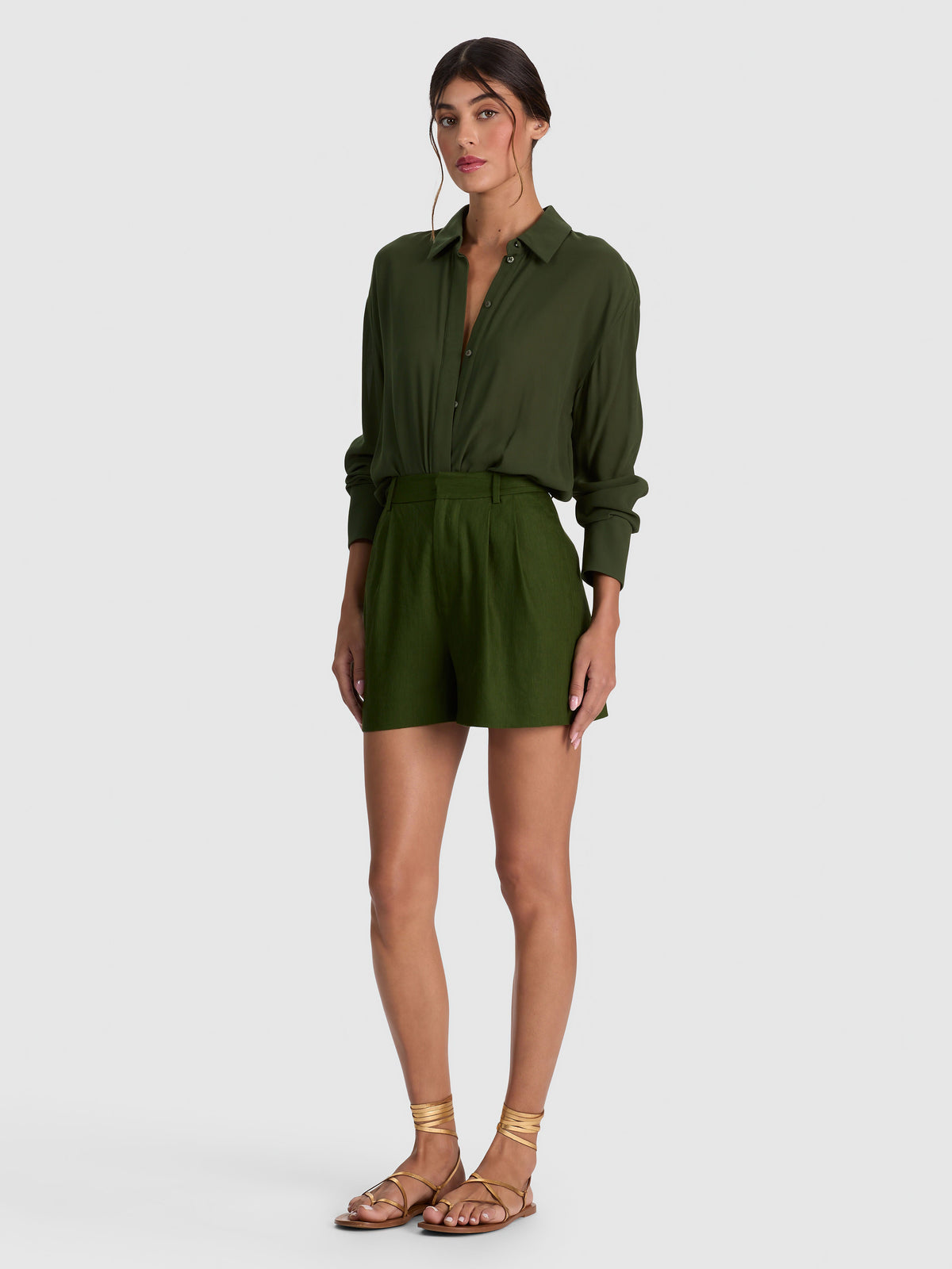 ALICE + OLIVIA LONG PLEATED SHORT - BEYMEN