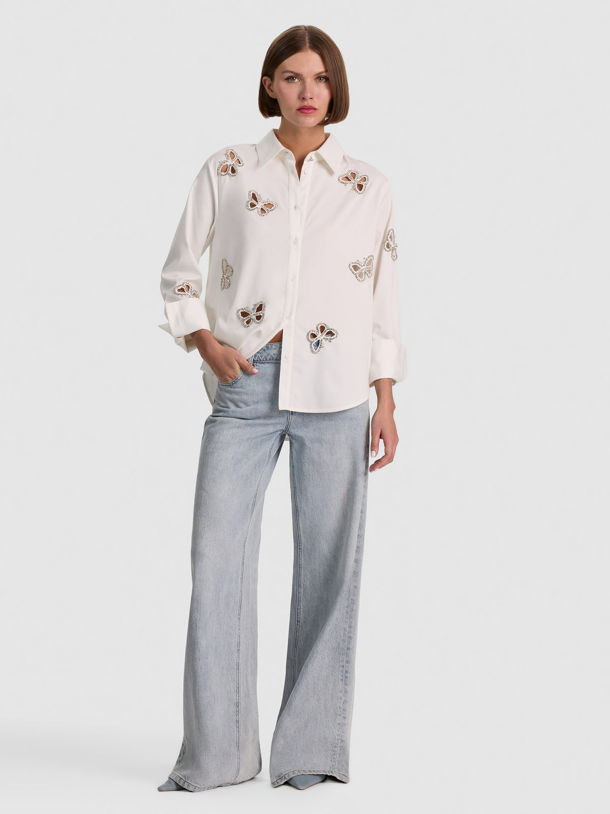 ALICE + OLIVIA BTDWN W CUTOUTS - BEYMEN