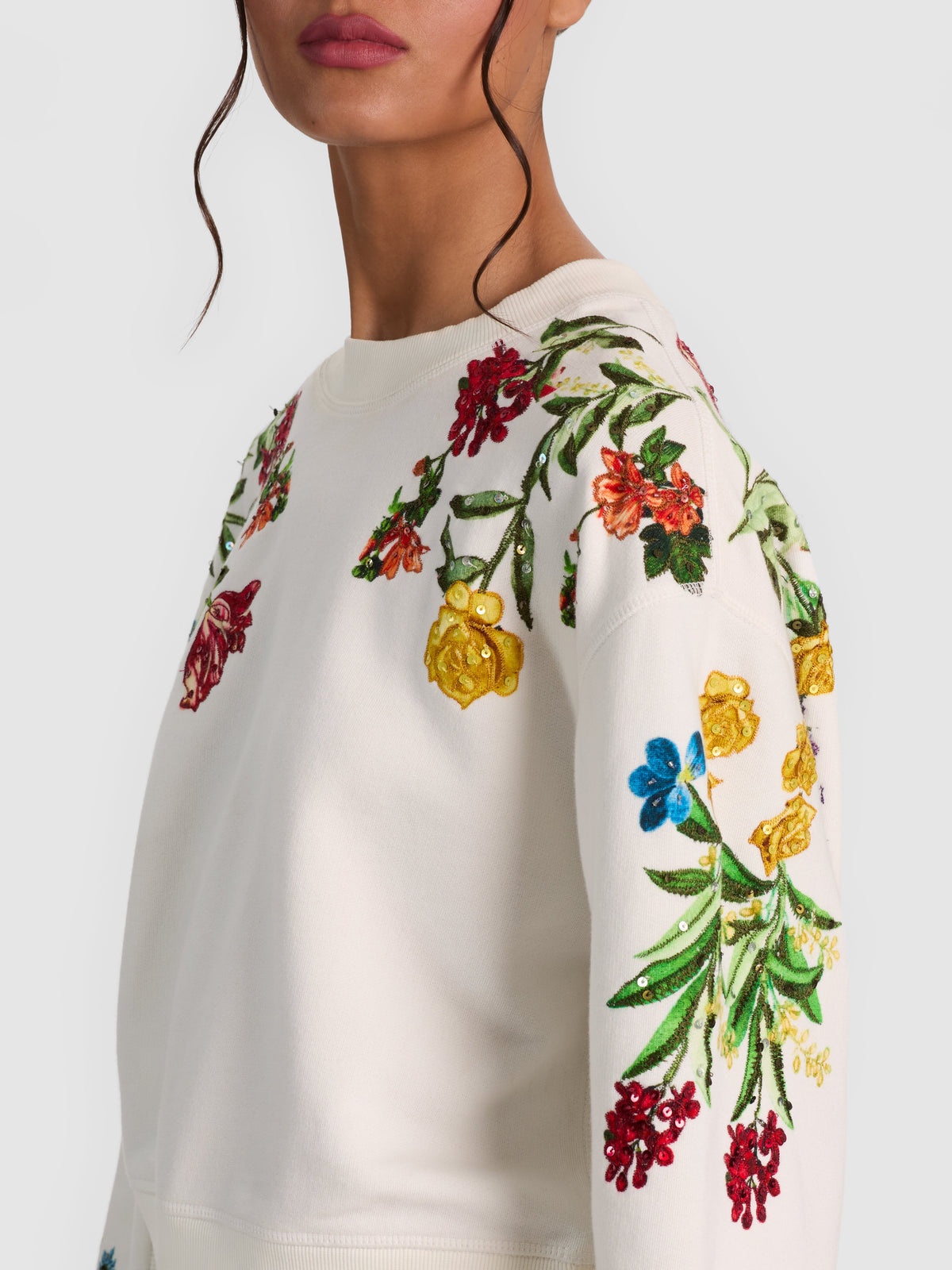ALICE + OLIVIA CREWNECK SWEATSHIRT - BEYMEN