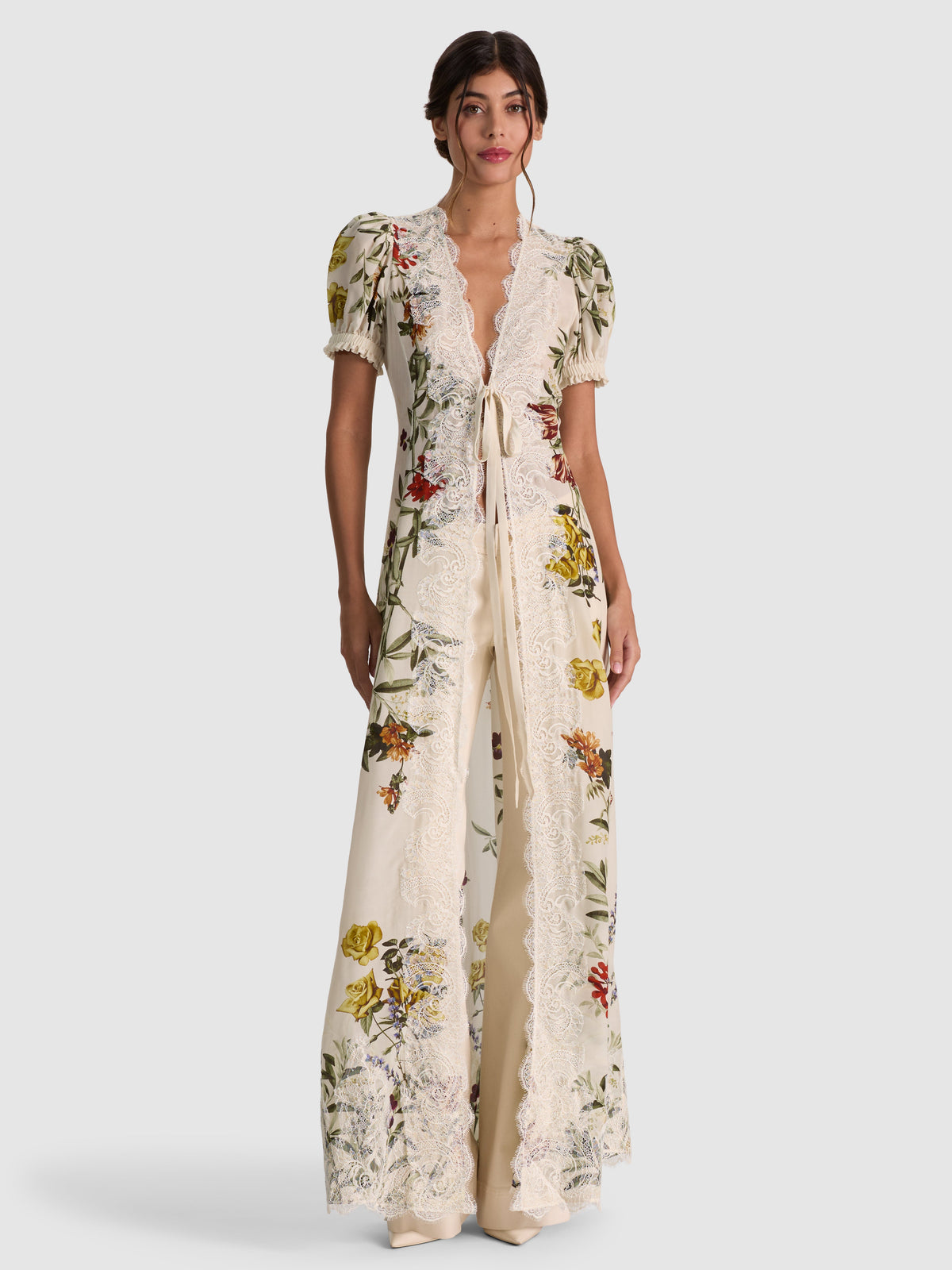 ALICE + OLIVIA SLV WRAP ROBE - BEYMEN