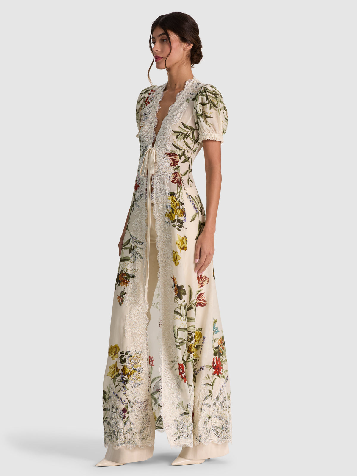 ALICE + OLIVIA SLV WRAP ROBE - BEYMEN