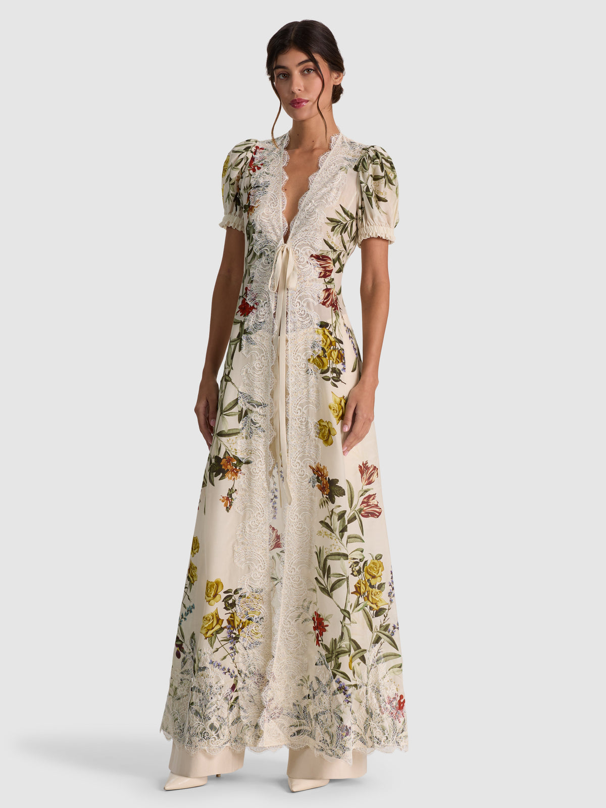 ALICE + OLIVIA SLV WRAP ROBE - BEYMEN