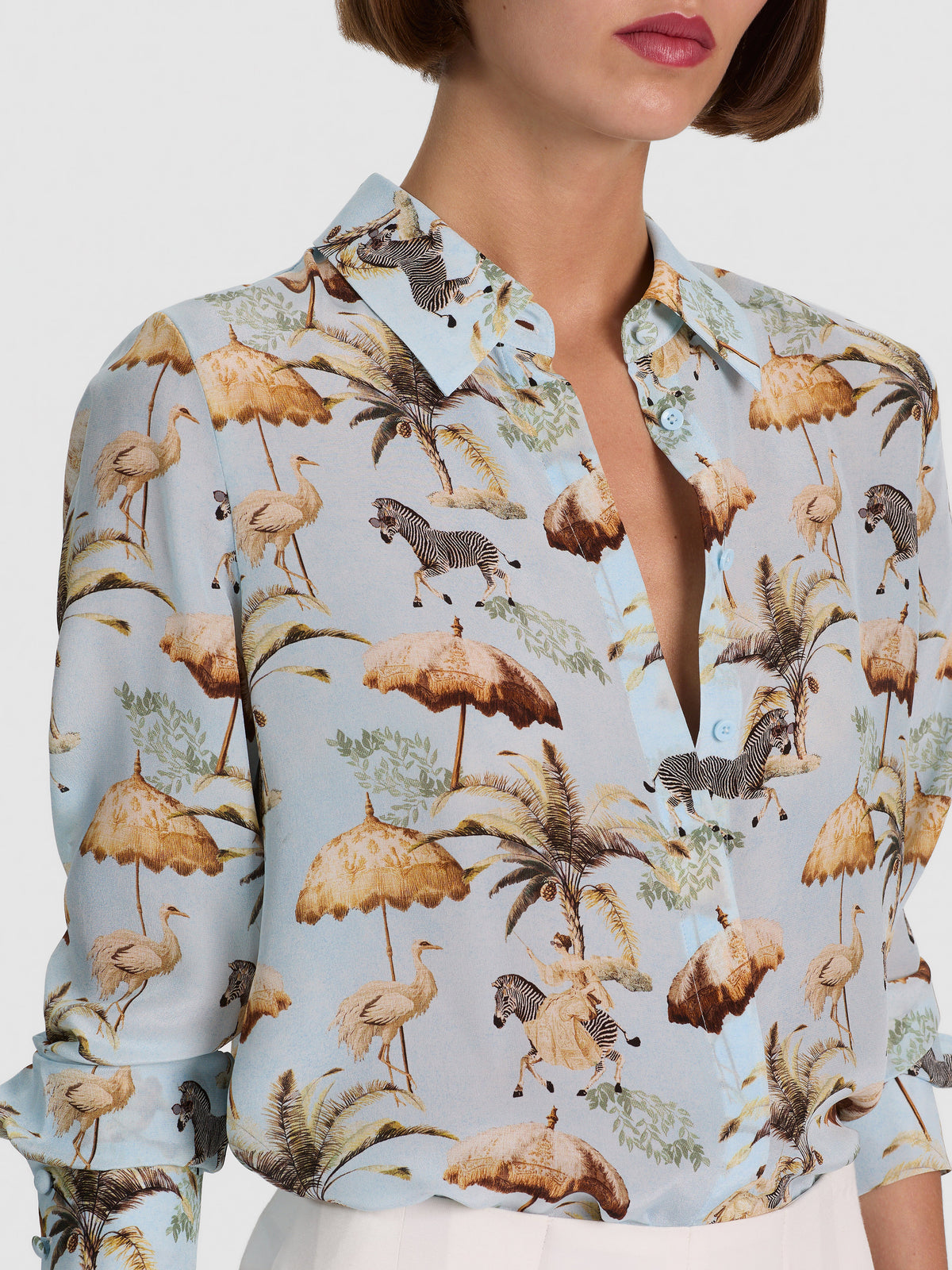 ALICE + OLIVIA WILLA STACEFACE PLKT TOP - BEYMEN