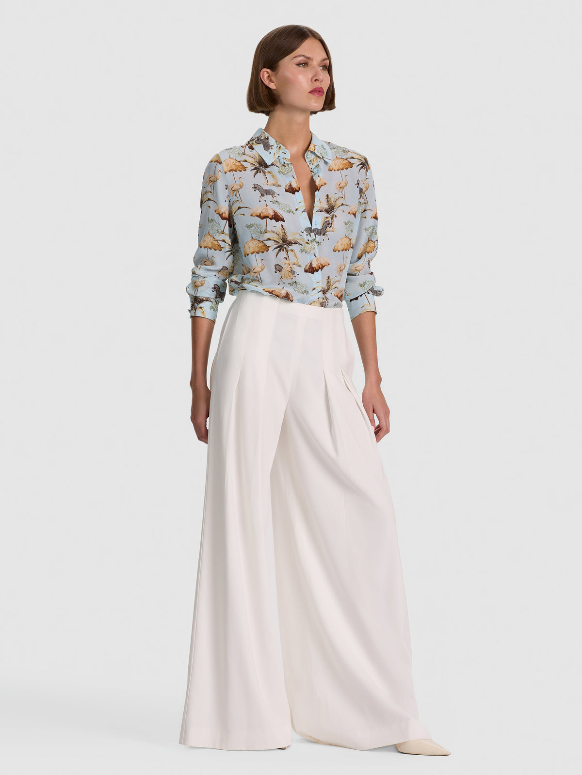 ALICE + OLIVIA WILLA STACEFACE PLKT TOP - BEYMEN