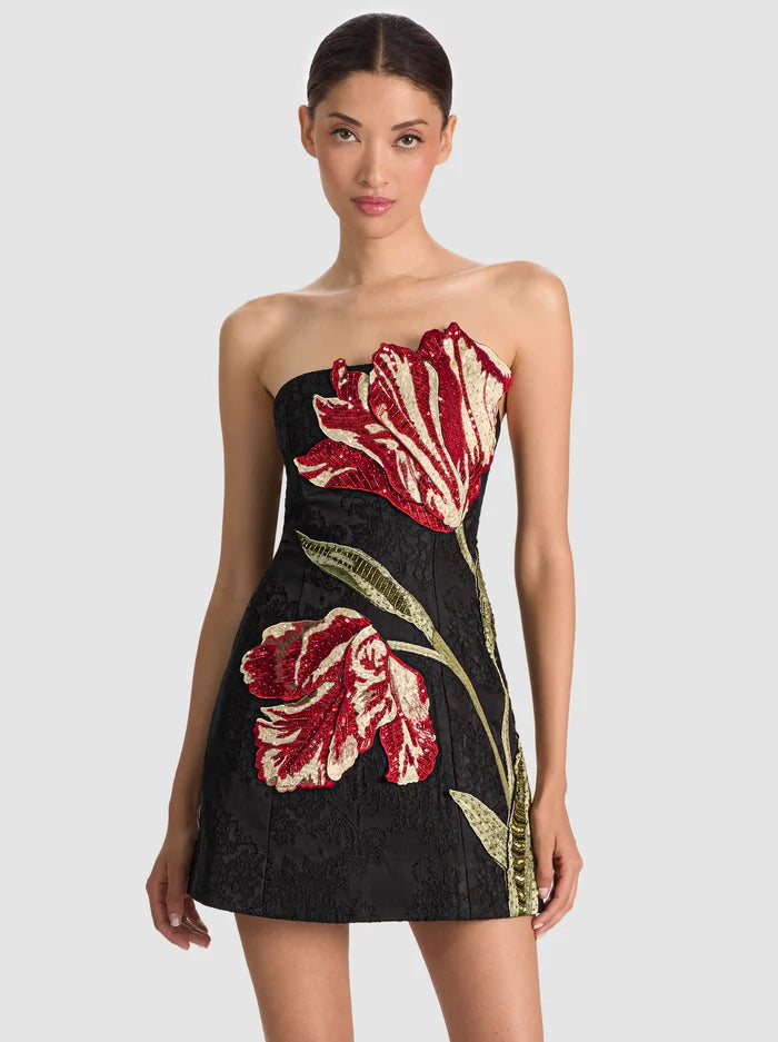 ALICE + OLIVIA LANTERN MINI DRESS - BEYMEN