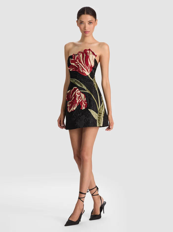 ALICE + OLIVIA LANTERN MINI DRESS - BEYMEN