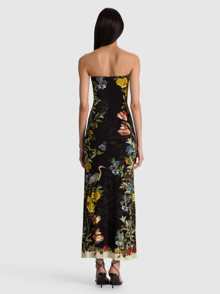 ALICE + OLIVIA DELORA STRAPLESS MIDI DRESS - BEYMEN