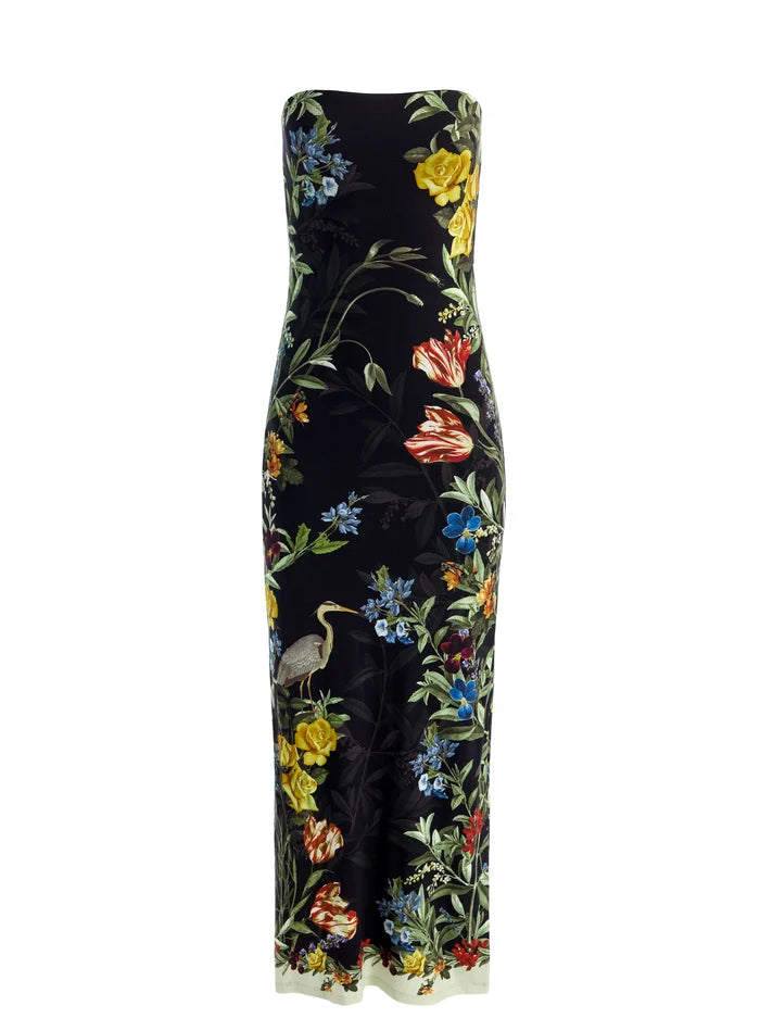 ALICE + OLIVIA DELORA STRAPLESS MIDI DRESS - BEYMEN