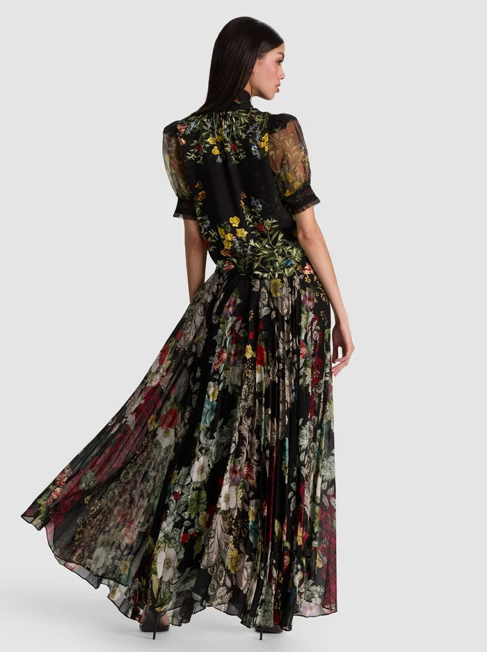 ALICE + OLIVIA TIE NK PUFF SLV BLOUSE - BEYMEN