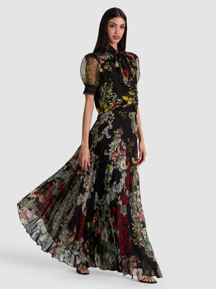 ALICE + OLIVIA TIE NK PUFF SLV BLOUSE - BEYMEN