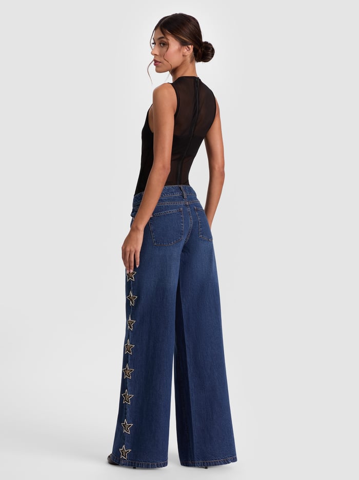 ALICE + OLIVIA EMBELL BAGGY JEAN - BEYMEN