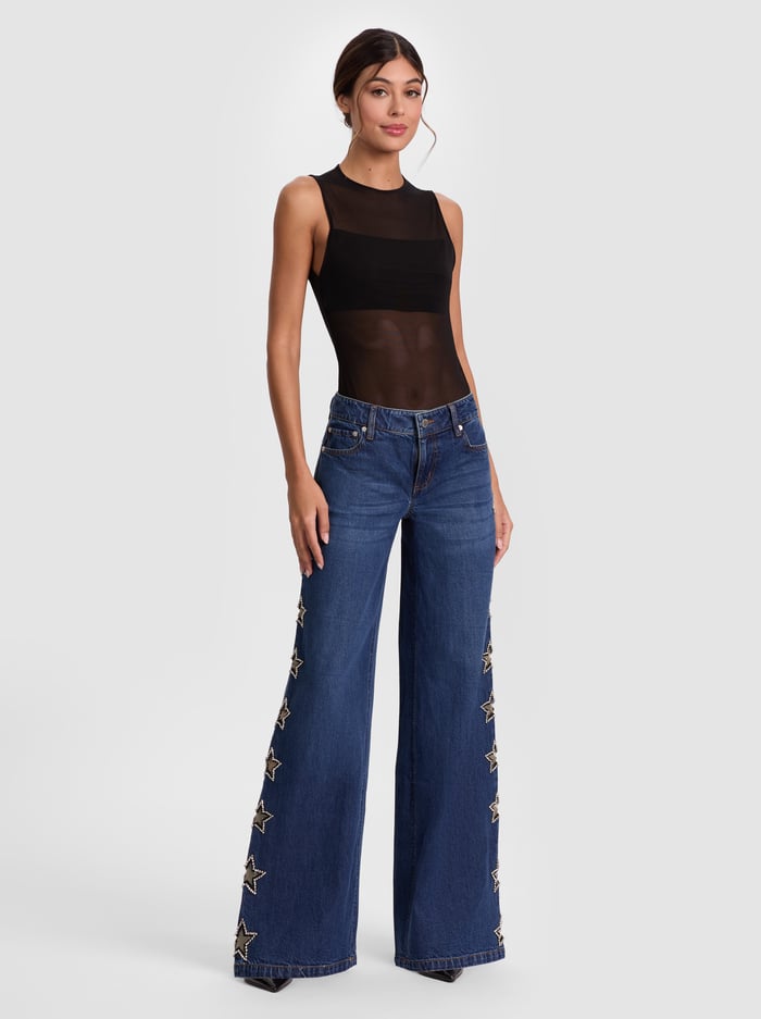 ALICE + OLIVIA EMBELL BAGGY JEAN - BEYMEN