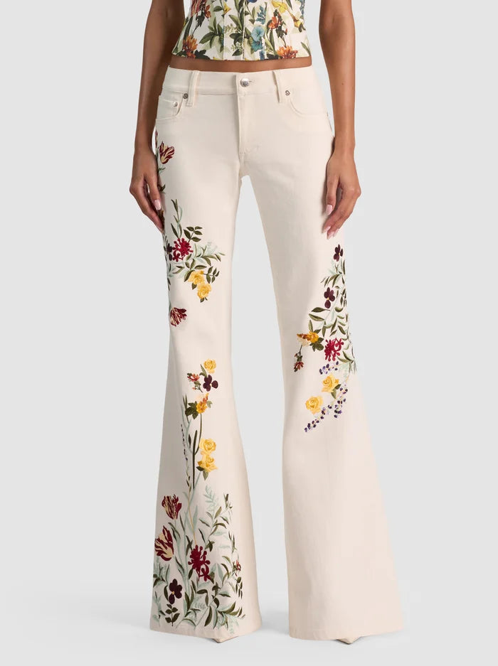 ALICE + OLIVIA CHIC HR EMBR JEAN - BEYMEN